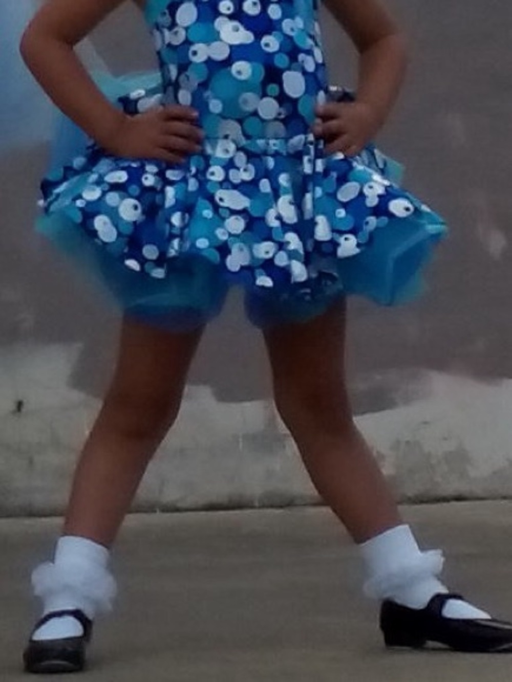 Blue Sequin Dot Tutu Dress by